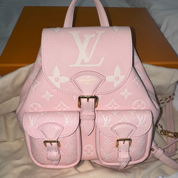 louis vuitton backpack pink | Perforated Calfskin Lockme LOUIS VUITTON Hot Springs Patent
